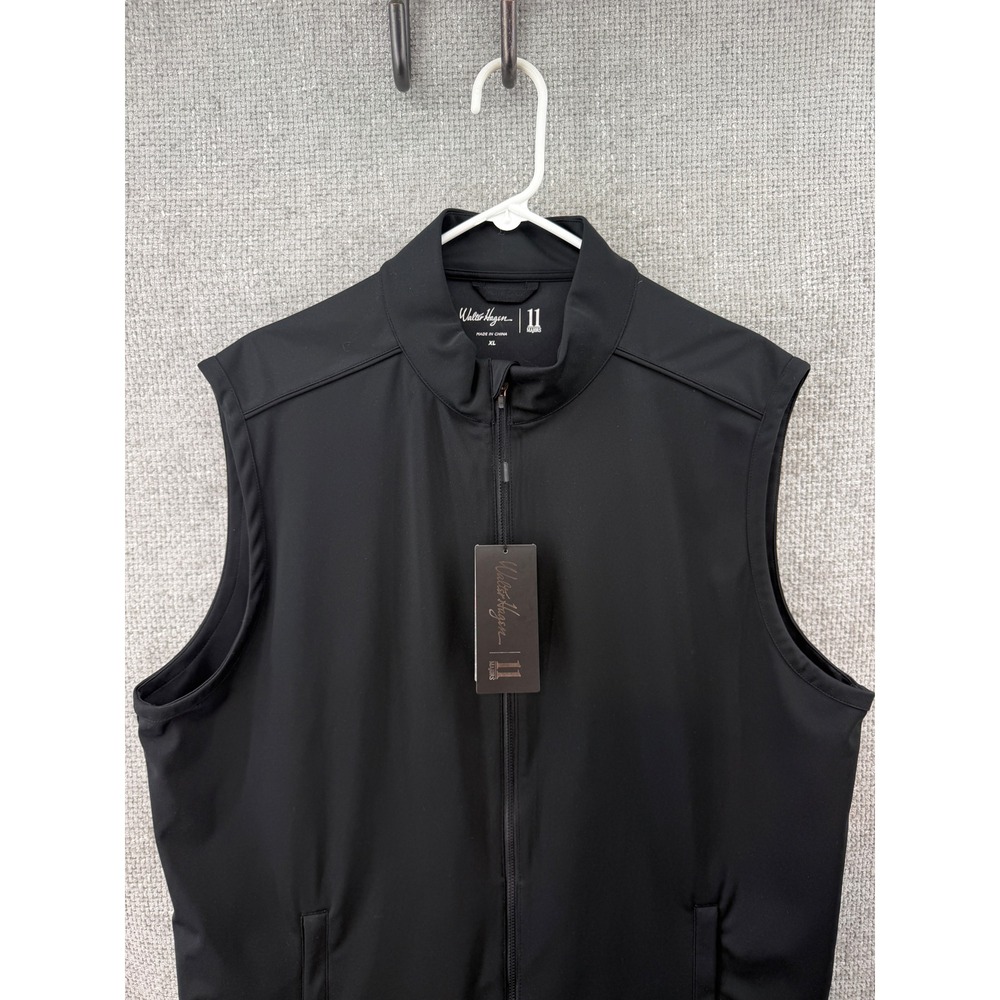 Walter Hagen 11 Majors Mens XL‎ Black Full Zip Golf Vest HydroHalt MGA36050 NWT